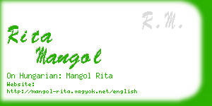 rita mangol business card